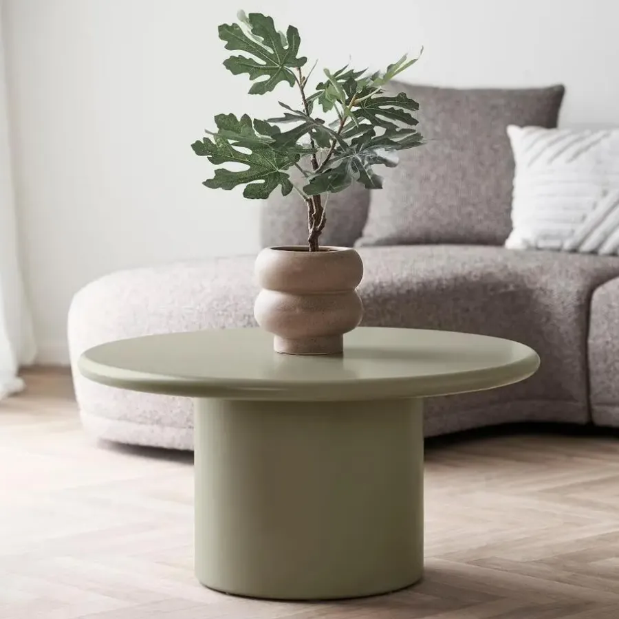 Salontafels-Merkloos Hioshop Henny salontafel Ø80cm groen