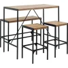 Bartafels-Hioshop Hugo bartafel set tafel- bank en 2 stoelen natuur