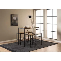 Bartafels-Hioshop Hugo bartafel set tafel- bank en 2 stoelen natuur
