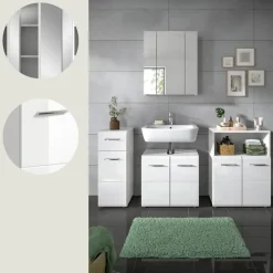 Merkloos Hioshop Ice badkamer I65 wit hoogglans- wit