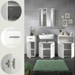 Merkloos Hioshop Ice badkamer I65 wit hoogglans- wit