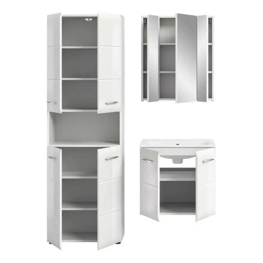 Merkloos Hioshop Ice badkamer I61 wit hoogglans- wit