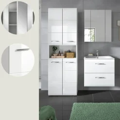 Merkloos Hioshop Ice badkamer I55 wit hoogglans- wit