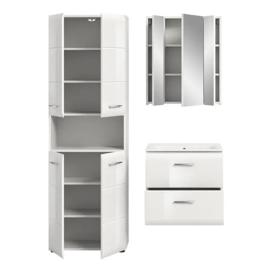 Merkloos Hioshop Ice badkamer I55 wit hoogglans- wit