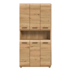 Merkloos Hioshop Ice badkamerkast 6 deuren- 1 plank eiken decor