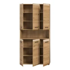 Merkloos Hioshop Ice badkamerkast 6 deuren- 1 plank eiken decor