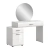 Merkloos Hioshop Ice kaptafel inclusief spiegel 1 deur- 2 lades wit hoogglans- wit