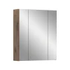 Spiegelkasten-Merkloos Hioshop Ice spiegelkast zwart mat- eiken decor