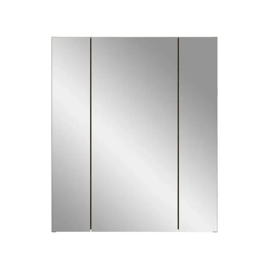Spiegelkasten-Merkloos Hioshop Ice spiegelkast zwart mat- eiken decor