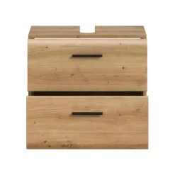 Merkloos Hioshop Ice wastafel 2 lades eiken decor
