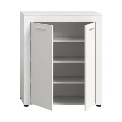 Hioshop Jam schoenenkast 2 deuren wit