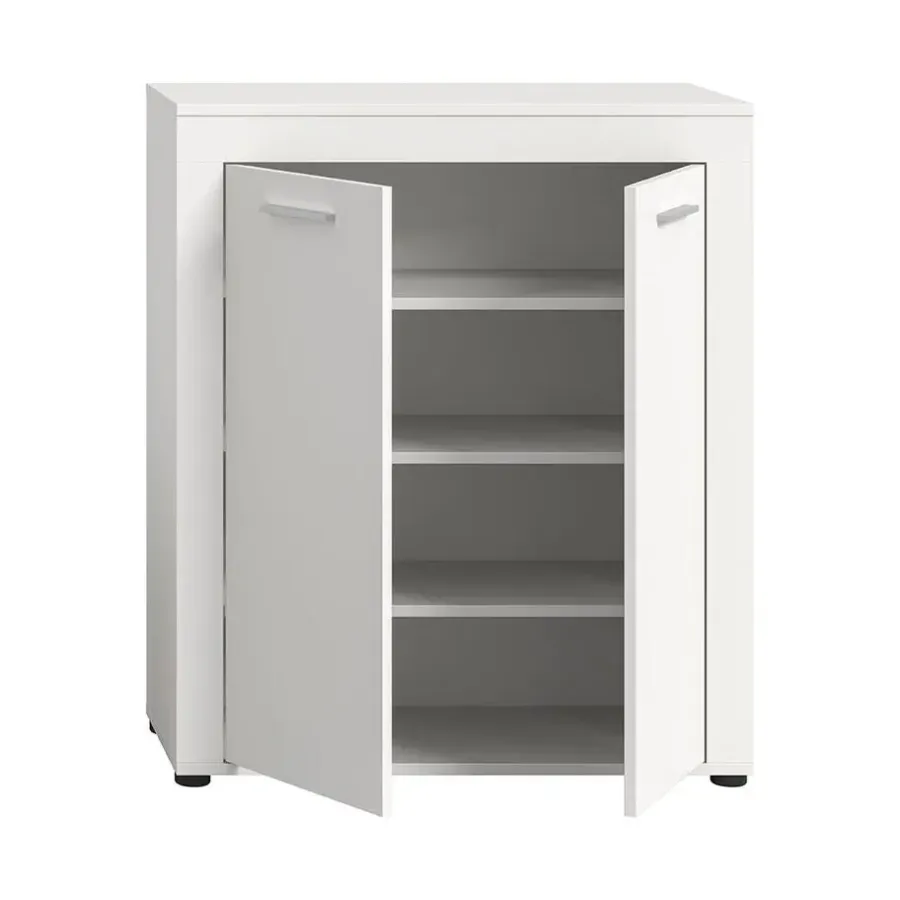 Hioshop Jam schoenenkast 2 deuren wit