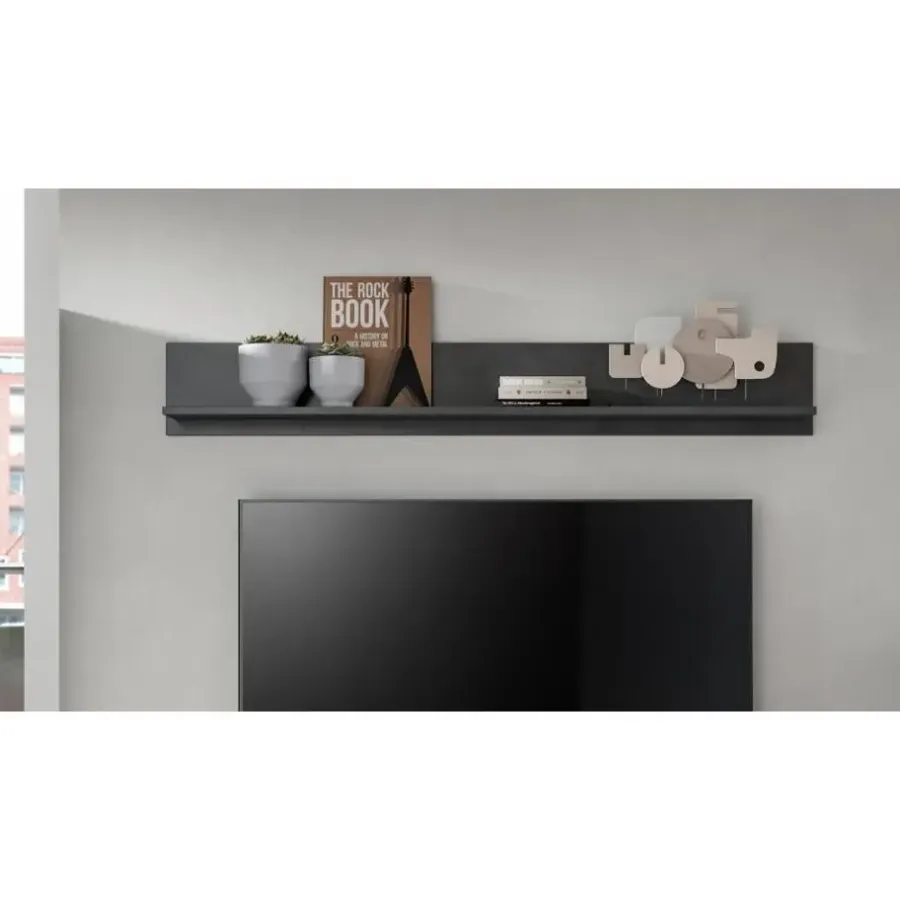 Wandplanken-Merkloos Hioshop Jam wandkast wandplank 1 plank eiken decor