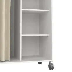 Hioshop Kit kledingkast 160x100x49cm- Open- garderobesysteem wit- beige