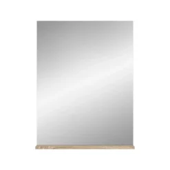 Spiegels-Merkloos Hioshop Lambada spiegel bad 1 deur- 1 plank wit hoogglans- eiken decor