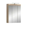 Spiegelkasten-Merkloos Hioshop Lambada spiegelkast inclusief verlichting 2 deuren- 3 spiegeldeuren- 3