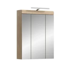 Spiegelkasten-Merkloos Hioshop Lambada spiegelkast inclusief verlichting 2 deuren- 3 spiegeldeuren- 3