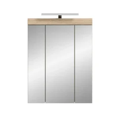 Spiegelkasten-Merkloos Hioshop Lambada spiegelkast inclusief verlichting 2 deuren- 3 spiegeldeuren- 3