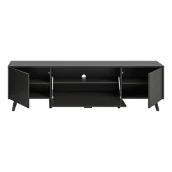 Hioshop Linea dressoir 2 deuren 1 klepdeur mat grijs
