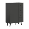 Dressoirs-Hioshop Linea dressoir 4 laden 1 deur mat grijs