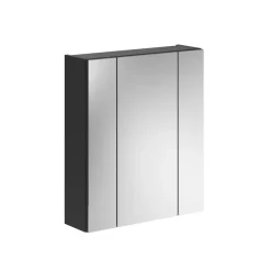 Spiegelkasten-Hioshop Linus spiegelkast 3 deuren zwart