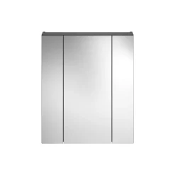Spiegelkasten-Hioshop Linus spiegelkast 3 deuren zwart