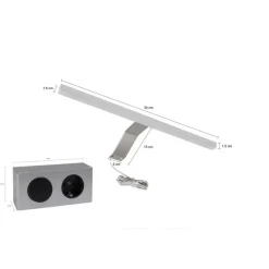 Spiegelkasten-Hioshop Linus spiegelkast 3 deuren met licht zwart