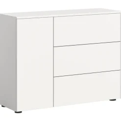 Dressoirs-Hioshop Loft dressoir 3 laden 1 deur wit