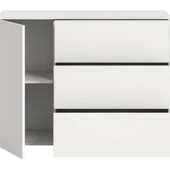 Dressoirs-Hioshop Loft dressoir 3 laden 1 deur wit