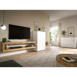 Dressoirs-Hioshop Loft dressoir 3 laden 1 deur wit