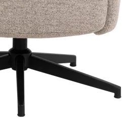 Fauteuils-Hioshop London fauteuil recliner met voetenbank bouclé beige
