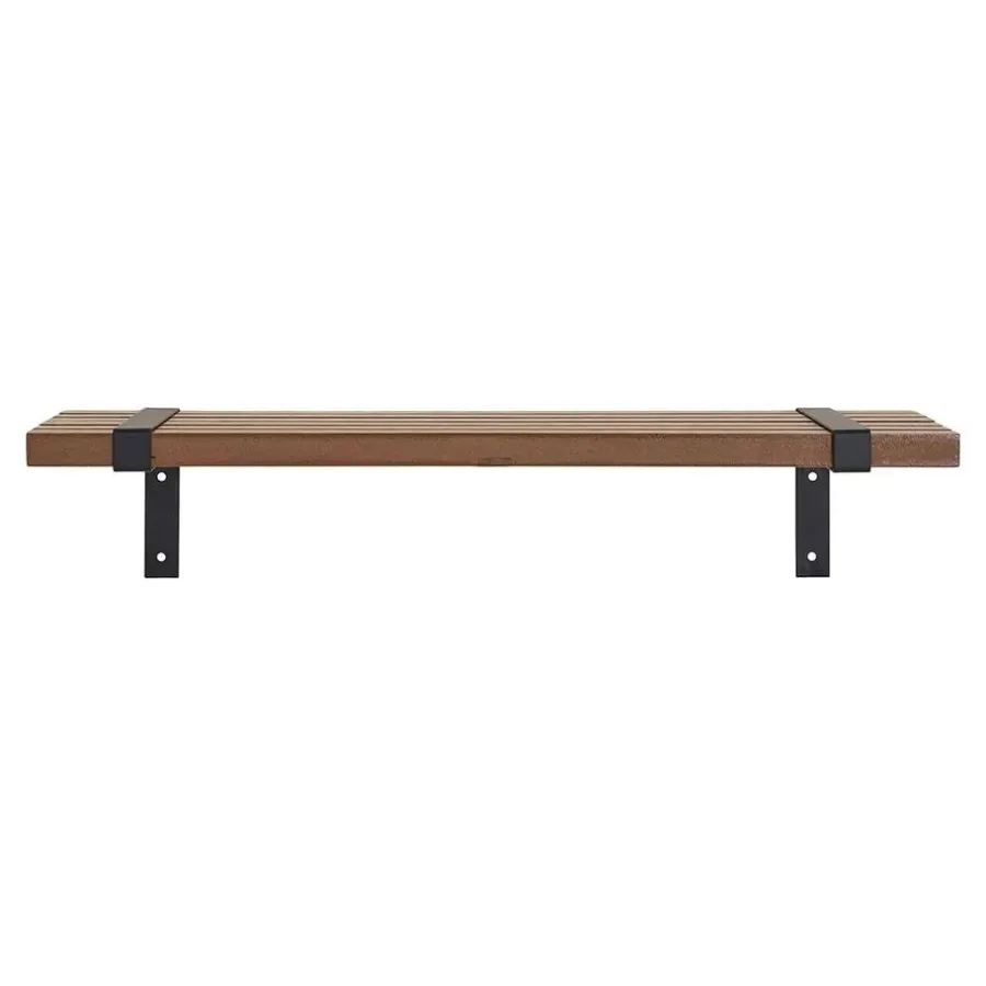 Wandplanken-Hioshop Luxor Wandplank natuur- zwart