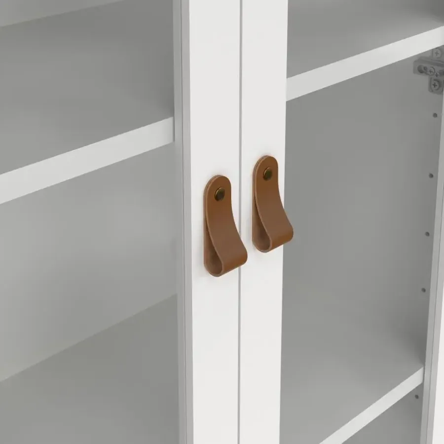 Buffetkasten-Hioshop Madrid vitrinekast 2 glazen deuren 3 laden wit