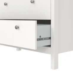 Buffetkasten-Hioshop Madrid vitrinekast 2 glazen deuren 3 laden wit
