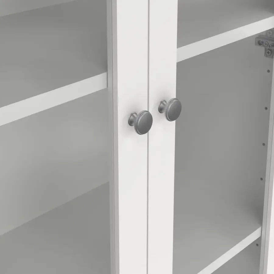 Buffetkasten-Hioshop Madrid vitrinekast 2 glazen deuren 3 laden wit