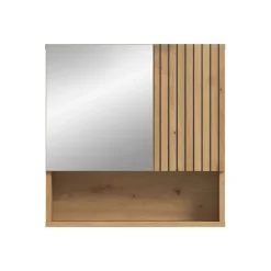 Merkloos Hioshop Mone spiegelkast 1 deur- 1 spiegeldeur- 1 plank eiken decor