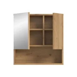 Merkloos Hioshop Mone spiegelkast 1 deur- 1 spiegeldeur- 1 plank eiken decor