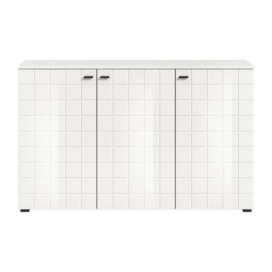 Dressoirs-Hioshop Monte dressoir 3 deuren wit hoogglans
