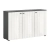 Dressoirs-Hioshop Monte dressoir 3 deuren wit hoogglans