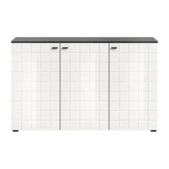 Dressoirs-Hioshop Monte dressoir 3 deuren wit hoogglans