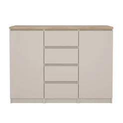Dressoirs-Hioshop Naia dressoir 2 deuren 4 lades eikdecor