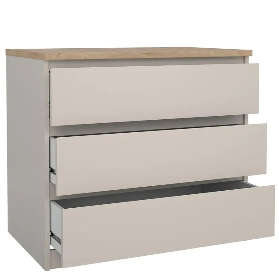 Ladekasten|Ladekasten-Hioshop Naia ladekast 3 lades eikdecor