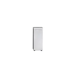 Hioshop NanoBad badkamerkast 1 deur- 1 legplank betonsteen decor- wit