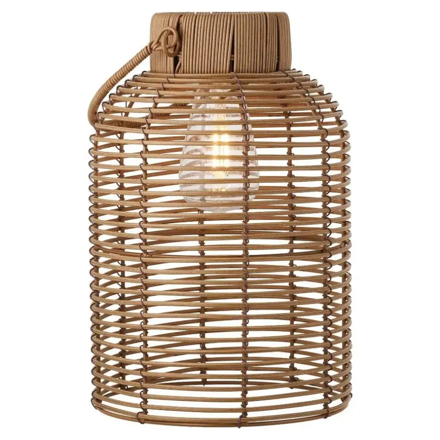 Kandelaars En Windlichten-Merkloos Hioshop Nelli lantaarn met geïntegreerde zonnecellen natuur