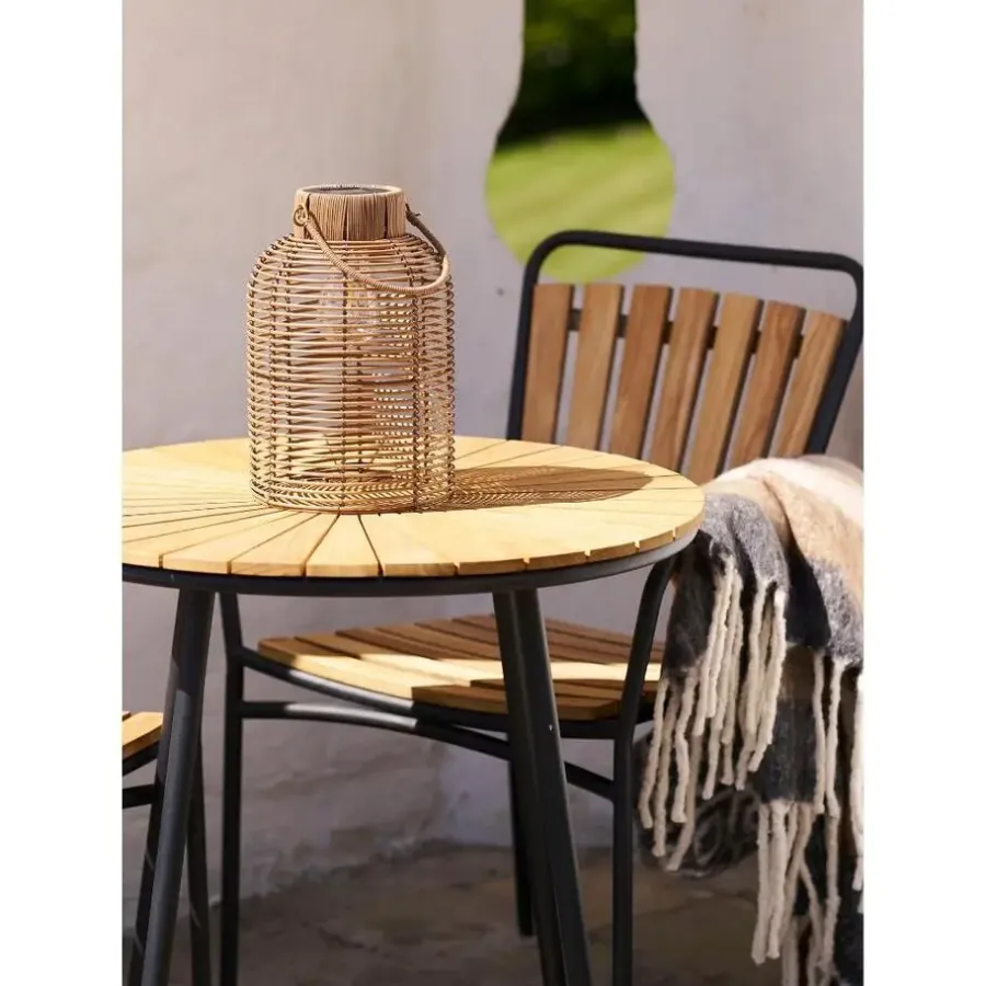 Kandelaars En Windlichten-Merkloos Hioshop Nelli lantaarn met geïntegreerde zonnecellen natuur