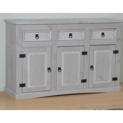 Hioshop New Mexico dressoir 132 cm breed grijs