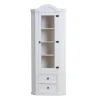 Hioshop New Mexico hoekkast vitrine wit grenen