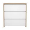 Ladekasten|Ladekasten-Hioshop Next ladekast 3 lades hoogglans wit