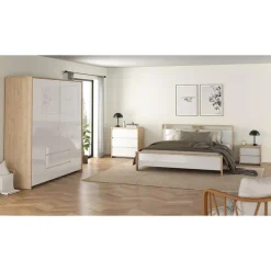 Ladekasten|Ladekasten-Hioshop Next ladekast 3 lades hoogglans wit
