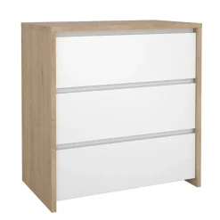 Ladekasten|Ladekasten-Hioshop Next ladekast 3 lades hoogglans wit